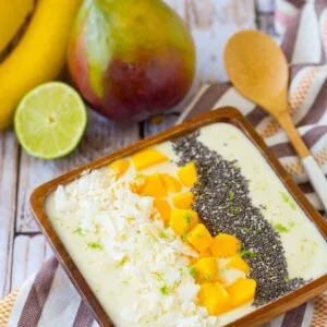 Tropical Smoothie Recipe Porridge tropical bowl banana mango oat healthy